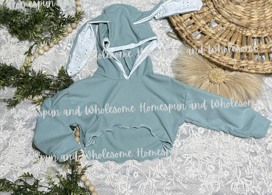 4T bunny hood honey top