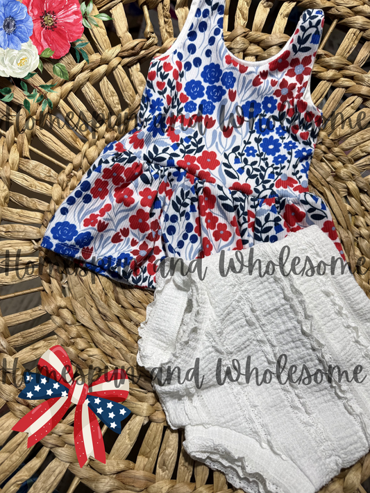 6/9 paisley top & Bummies